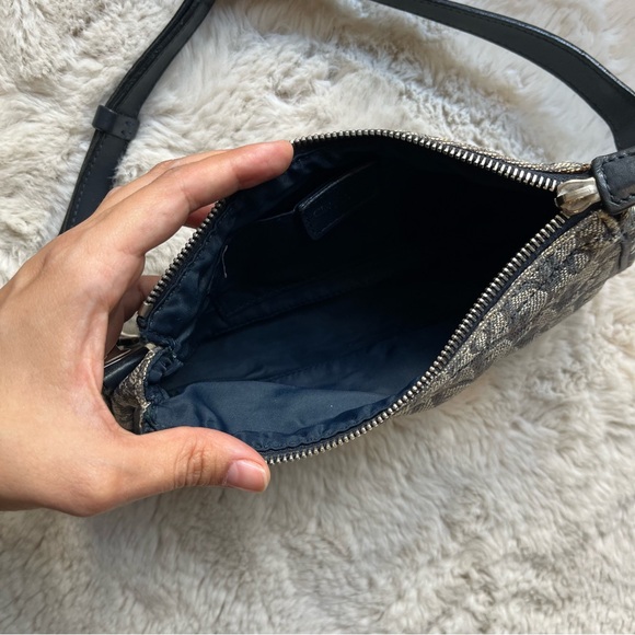 Christian Dior Diorissimo Charm Spell Out Pochette Blue Vintage Shoulder Bag - Picture 13 of 15